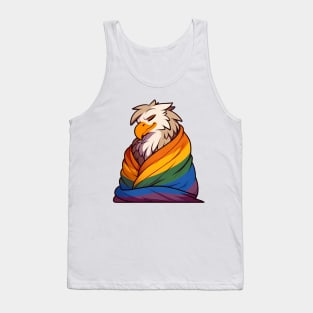 Comfy Womfy Furry Pride Griffin LGBTQ Rainbow Tank Top